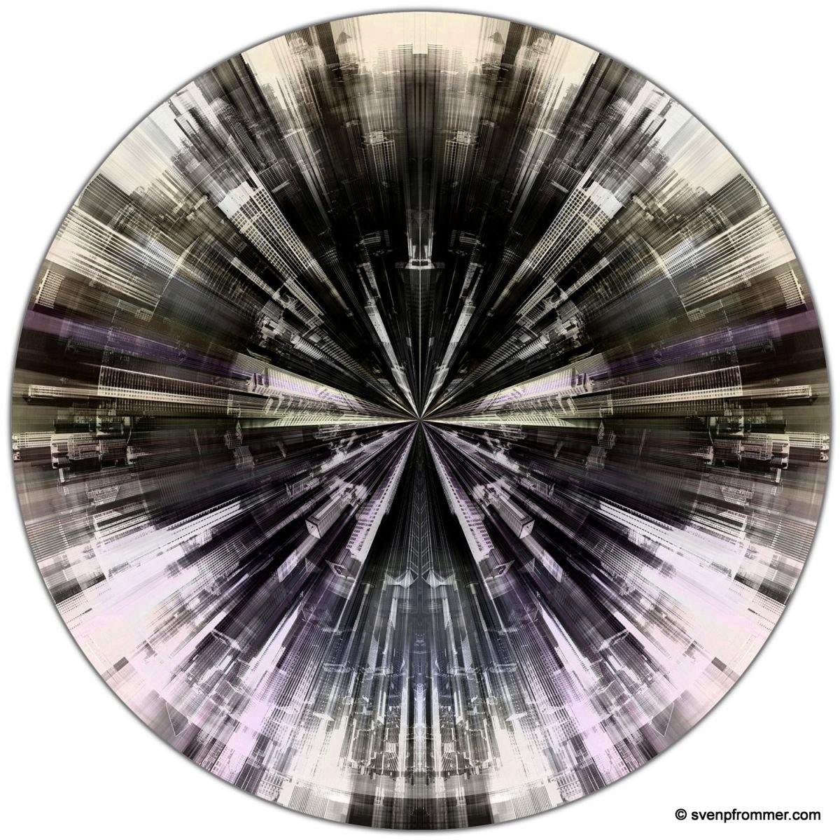 Abstract Cityscapes Photograph By Sven Pfrommer, 39 X 39", Chicago Fragments I, Original Artwork
