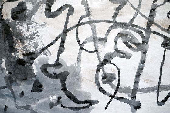 Untitled - ink, tempera, paper