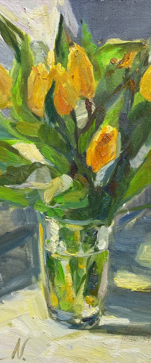 Yellow tulips by Nataliia Nosyk