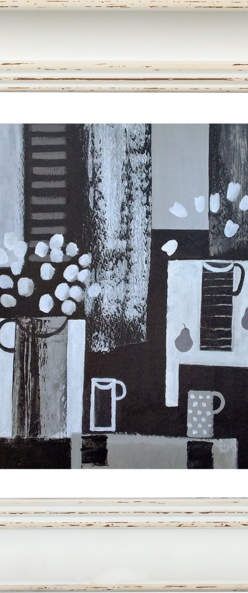Still Life with Tulips and Pears by Jan Rippingham