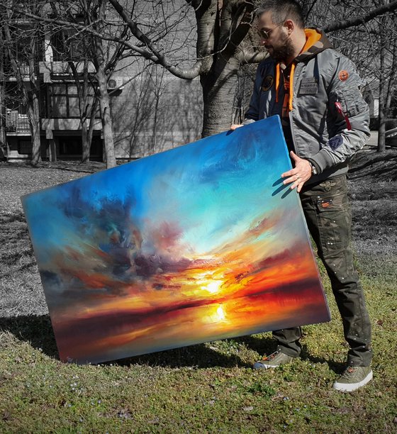 " Echo of the evening Aura " (W 140 x H 90 cm) SPECIAL PRICE!!!