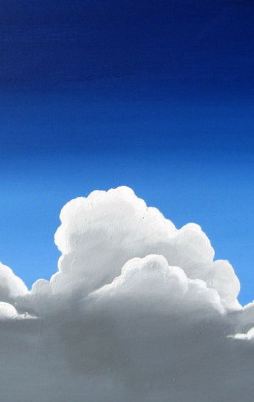 original large painting wall canvas art -Cloudbase- 24 x36 inches original sky painting by Stuart Wright