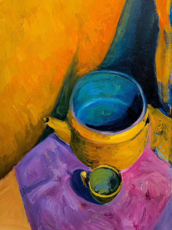 Still Life with Orange Drapery