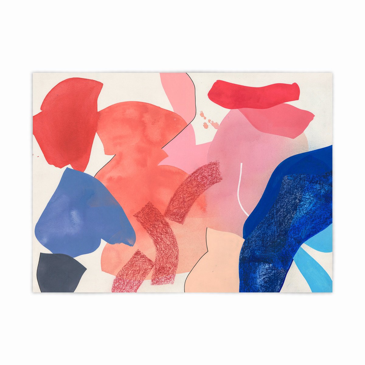 Abstract Painting By Smit Khond, 30 X 22", One Of Us Blinked First, Original Artwork