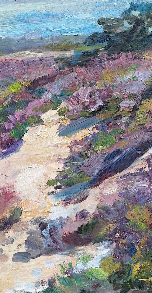 Dunes with heather by Anna Pavlova