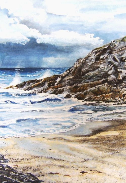 Peel Beach and Castle 2 by Max Aitken