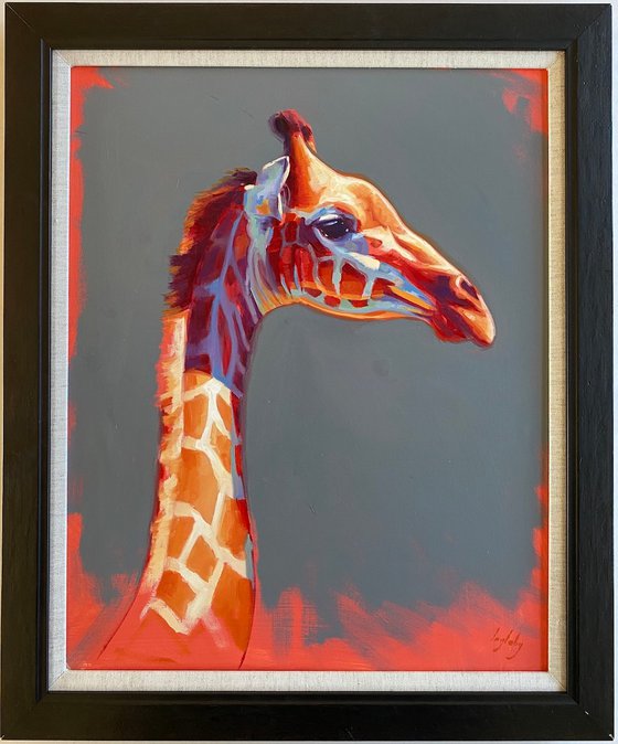 Giraffe in evening sun