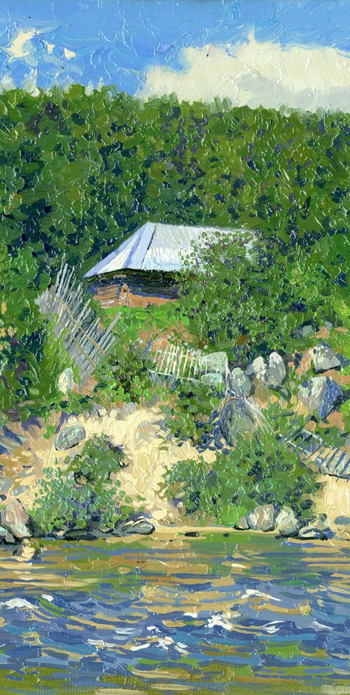 Bath-house by the river by Simon Kozhin