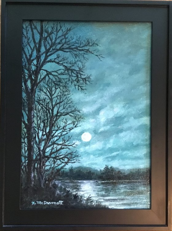 Lunar Dream by K. McDermott - oil 13X9 inches (SOLD)