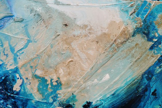 Oceans 240cm x 100cm Textured Abstract Art