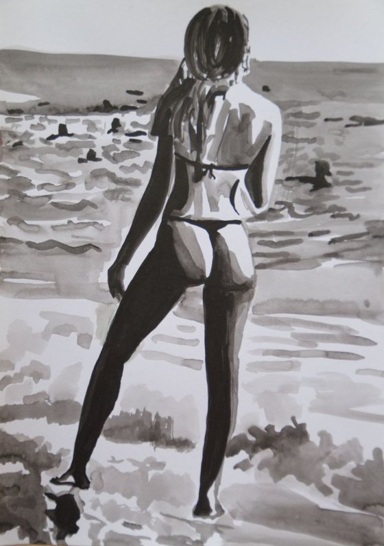 At the beach #22 ID  / 42 x 29.7 cm