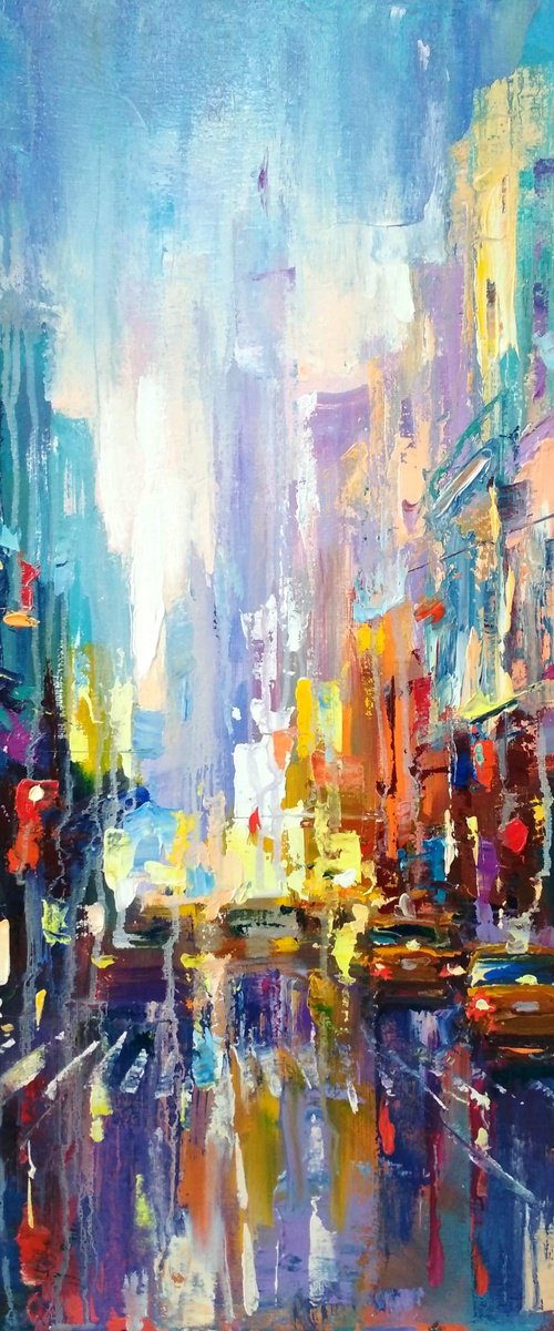 Abstract cityscape (New York) by Andrej  Ostapchuk