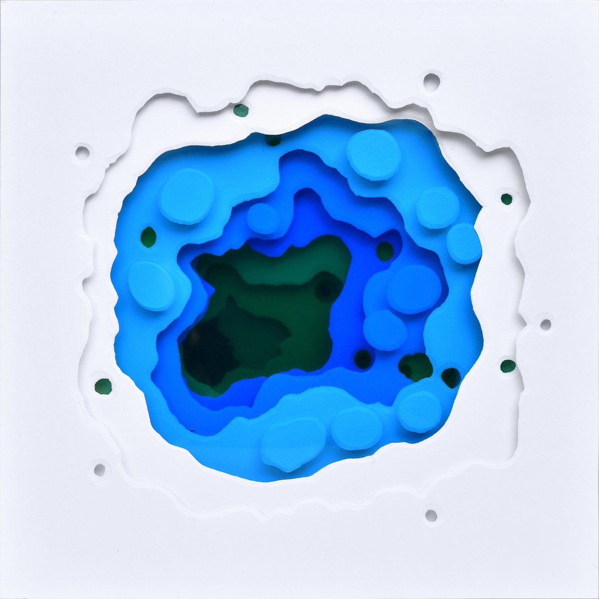 Organic Abstract Sculpture By Olga Skorokhod, 5 X 5", Frozen Melody, Original Artwork