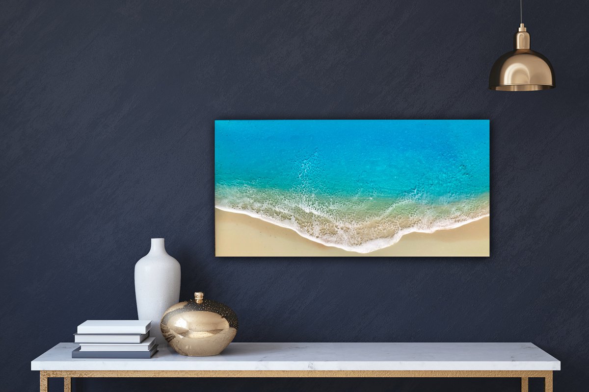 Meet me there - ocean painting by Ana Hefco