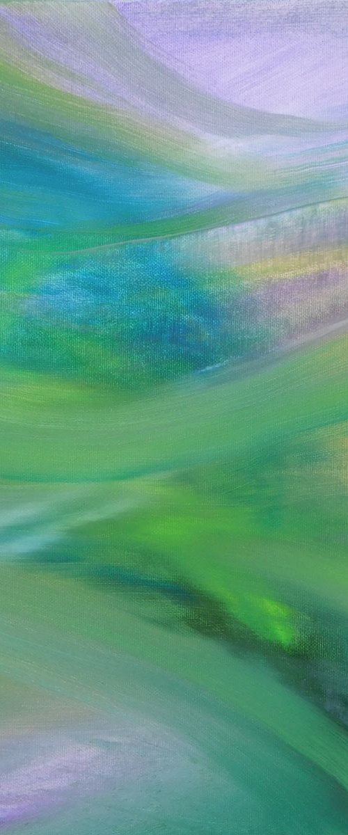 Bright I - 40x40cm, Original abstract painting, oil on canvas by Davide De Palma