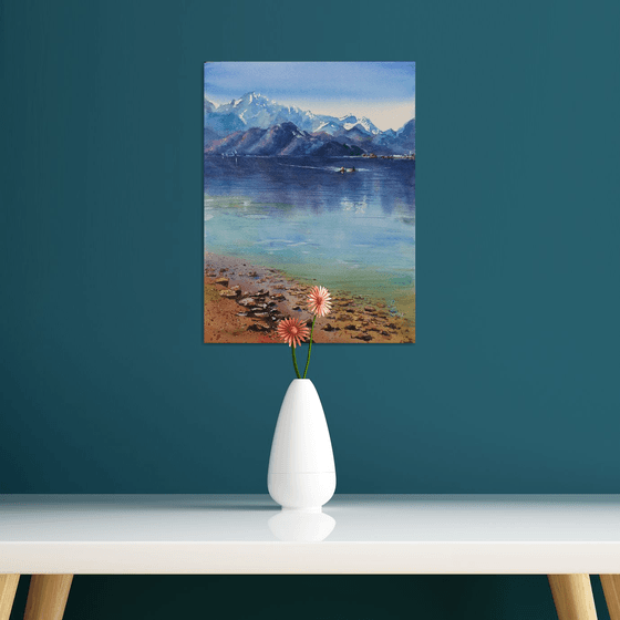 Mountain blue waters
