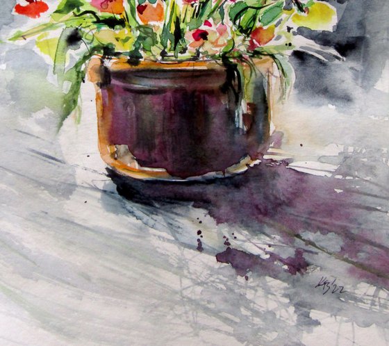 Flowers with butterflies