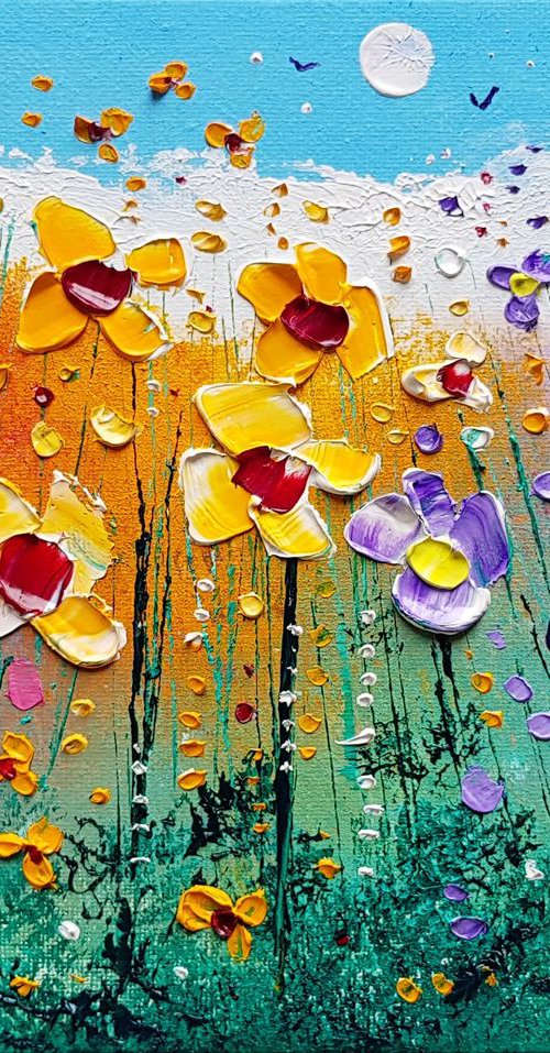 "Colourful Meadow Flowers in Love" by Phil Broad