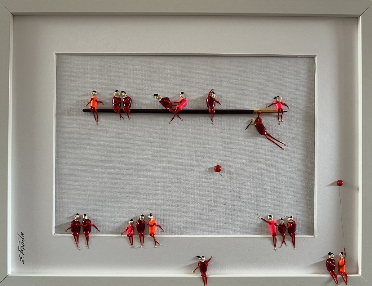 Abstract Portrait Acrylic Painting By Eka Peradze, 17 X 13, Freedom People Eka Peradze, Original Artwork