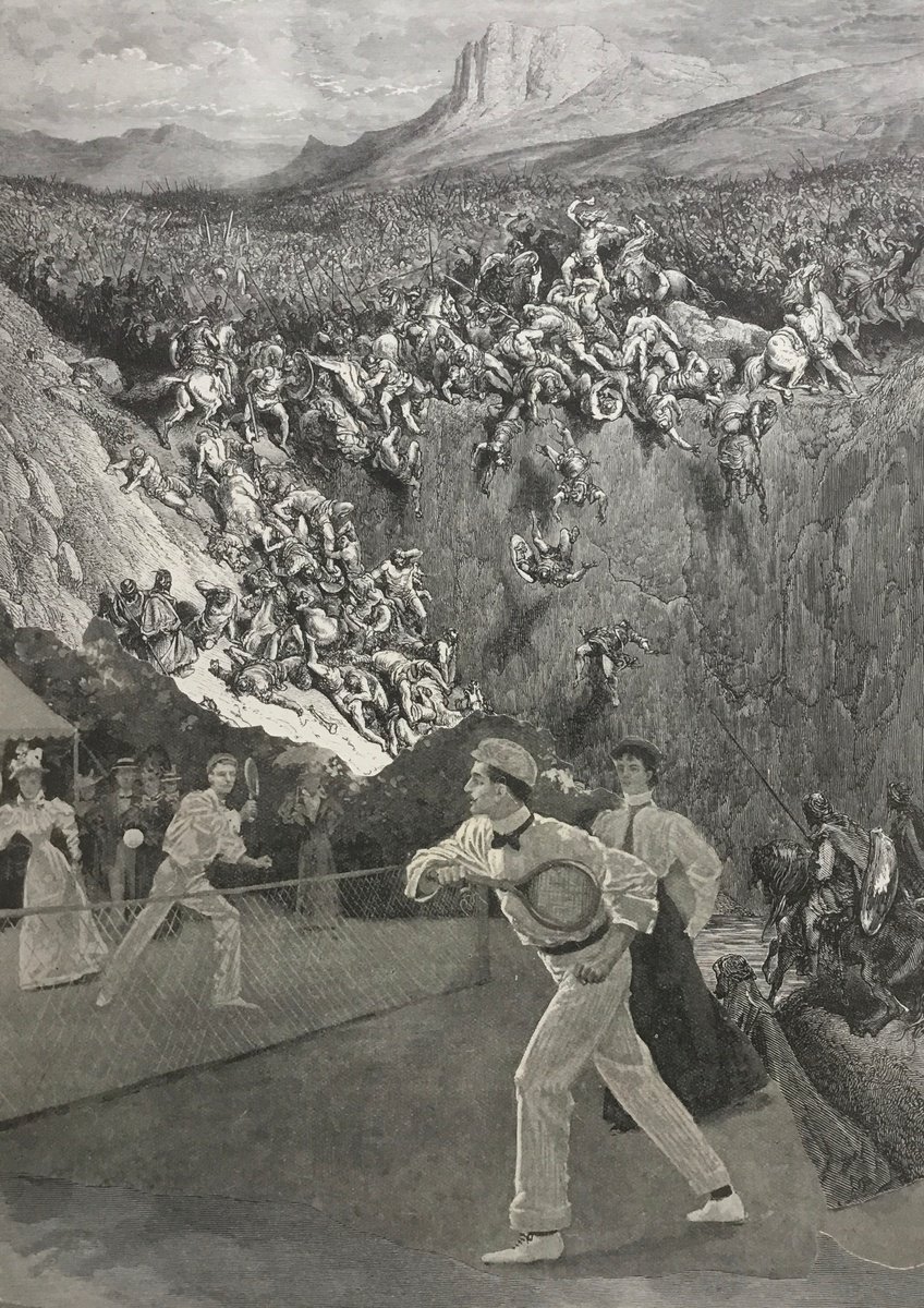 Surrealistic Portrait Collage By Tudor Evans, 7 X 10", A Hard Game Of Doubles, Original Artwork