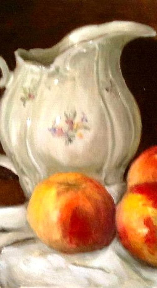 still life with apples by Sebastian Beianu