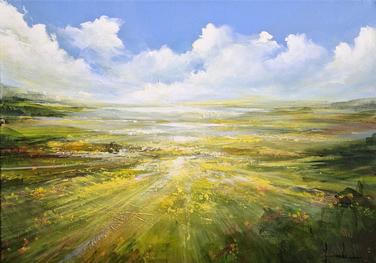  Glow Across The Green By Irina Laube, 28 X 20, Artwork For Sale On Artfinder