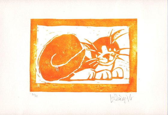 Happy Cat 01 - Orange