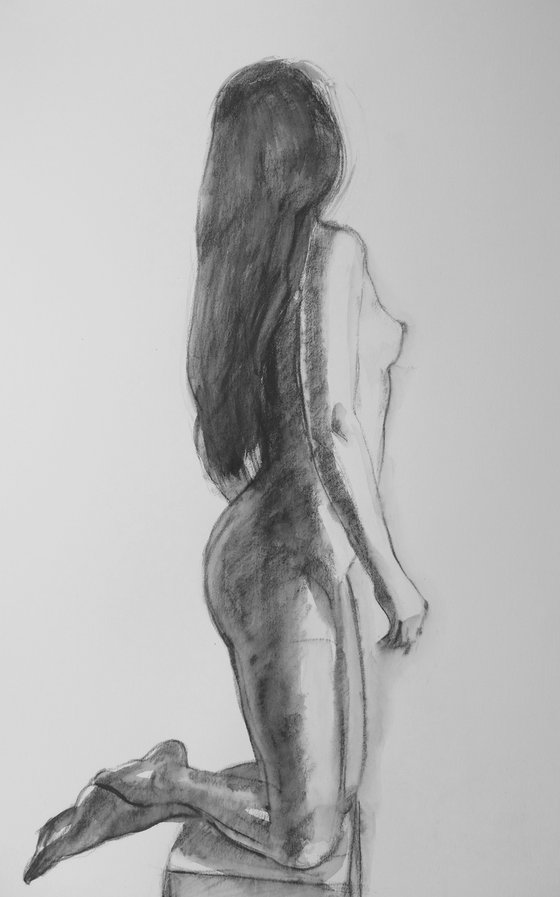 Kneeling female nude