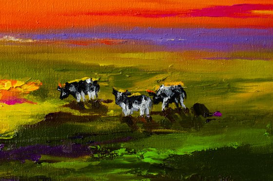 Chromatic Sunset — Golden Field Glow