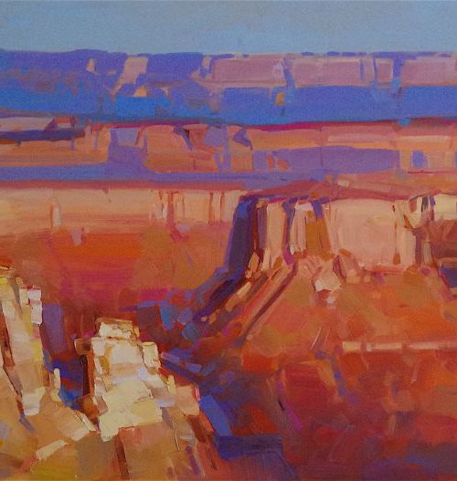 Grand Canyon - Sunset, Landscape oil painting, Large Size, Ready to hang, One of a kind, Signed, Hand Painted by Vahe Yeremyan