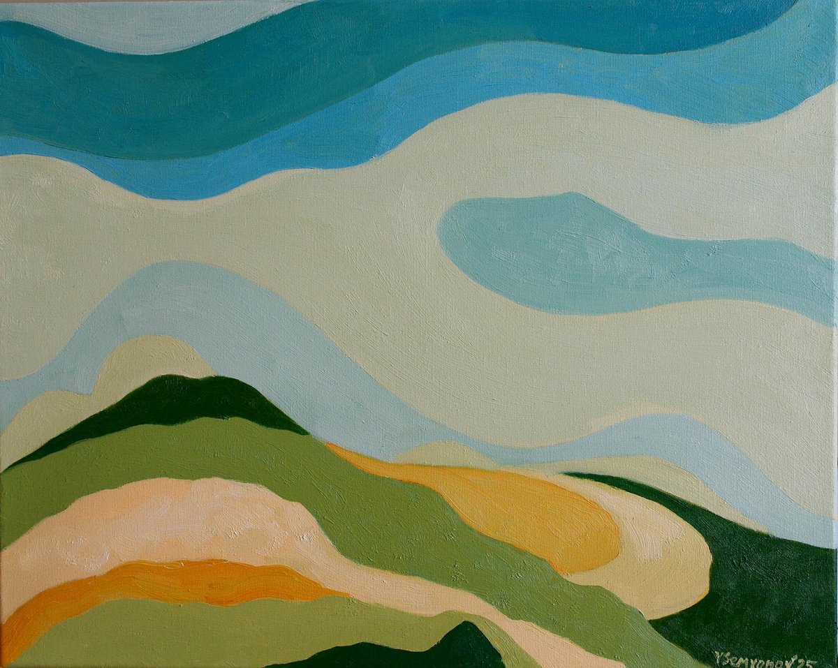 Expressive Oil Painting , Warm Landscape #2 By Juri Semjonov, 20 X 16, Artwork For Sale On Artfinder