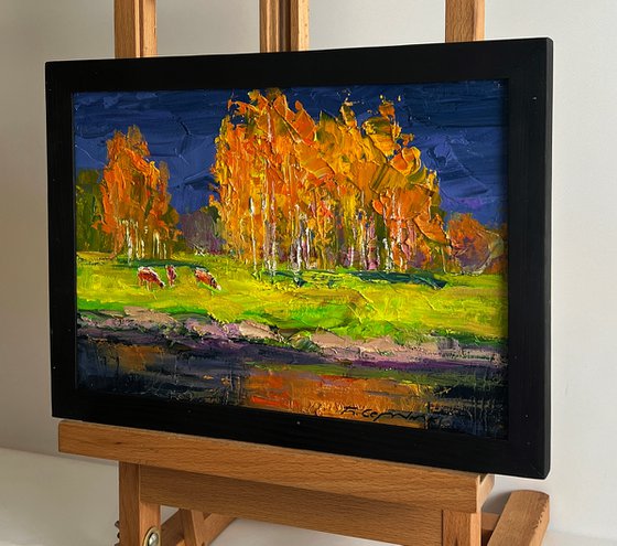 Autumn on the Shore River