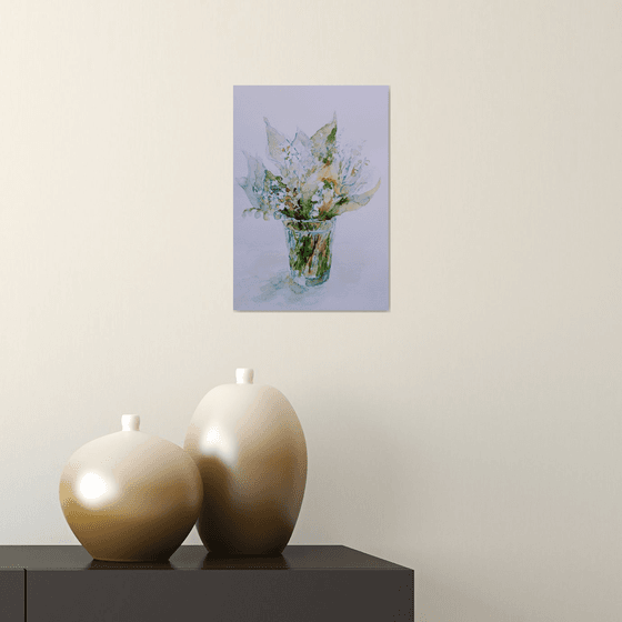 Lilies of the Valley #2. Original watercolour painting.