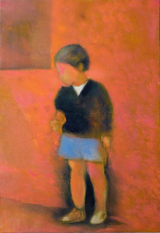 Childhood, oil on canvas, 38x55 cm