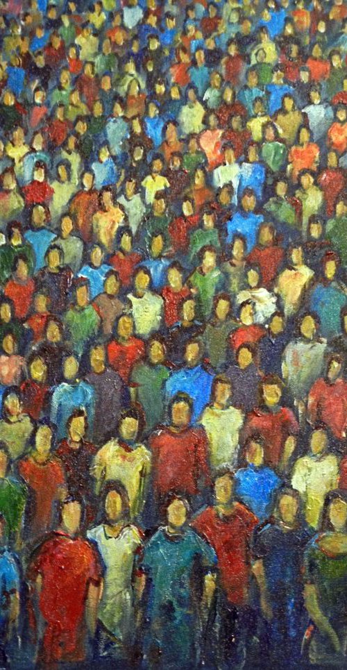 Anonymity : Faces in the Crowd 30x24 by BenWill