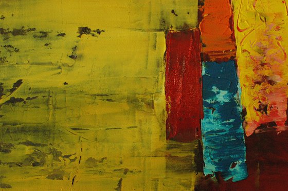 "Unknown Space". Cold wax.