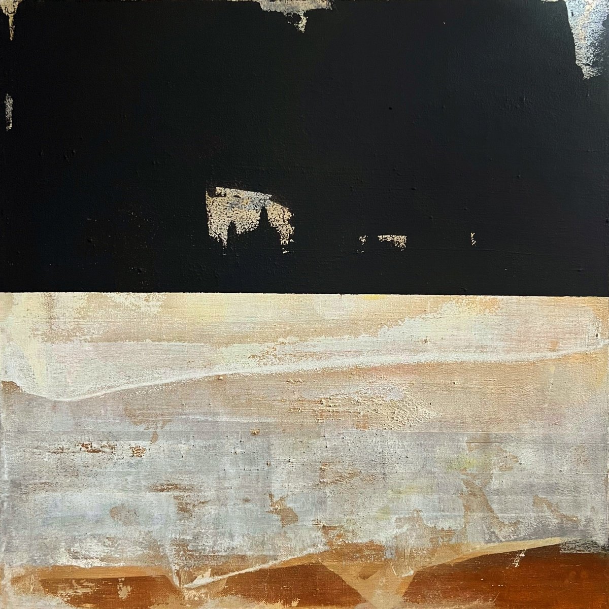 Abstract Painting By Sergio Aranda, 20 X 20", Silent Horizon, Original Artwork