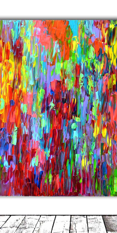 LIMITED TIME OFFER - Abstract Gypsy - XXL 120x100 cm Big Painting, - Large Canvas Abstract Painting - Ready to Hang, Canvas Wall Decoration by Soos Tiberiu