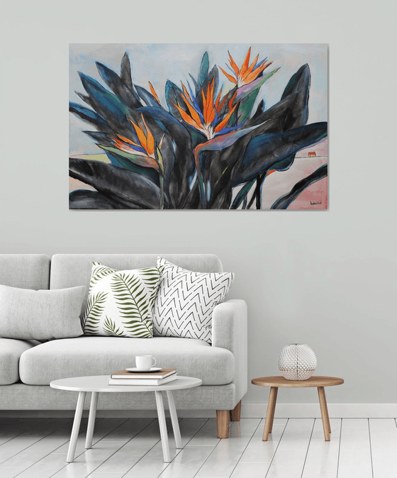 Strelitzia. Bird of Paradise.