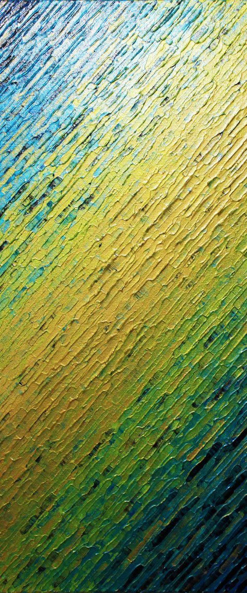 Iridescent gold green blue knife texture by Jonathan Pradillon