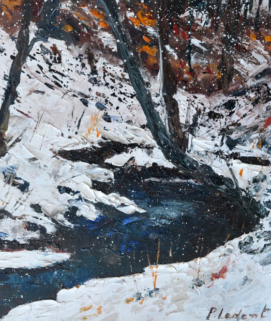 River in the snow
