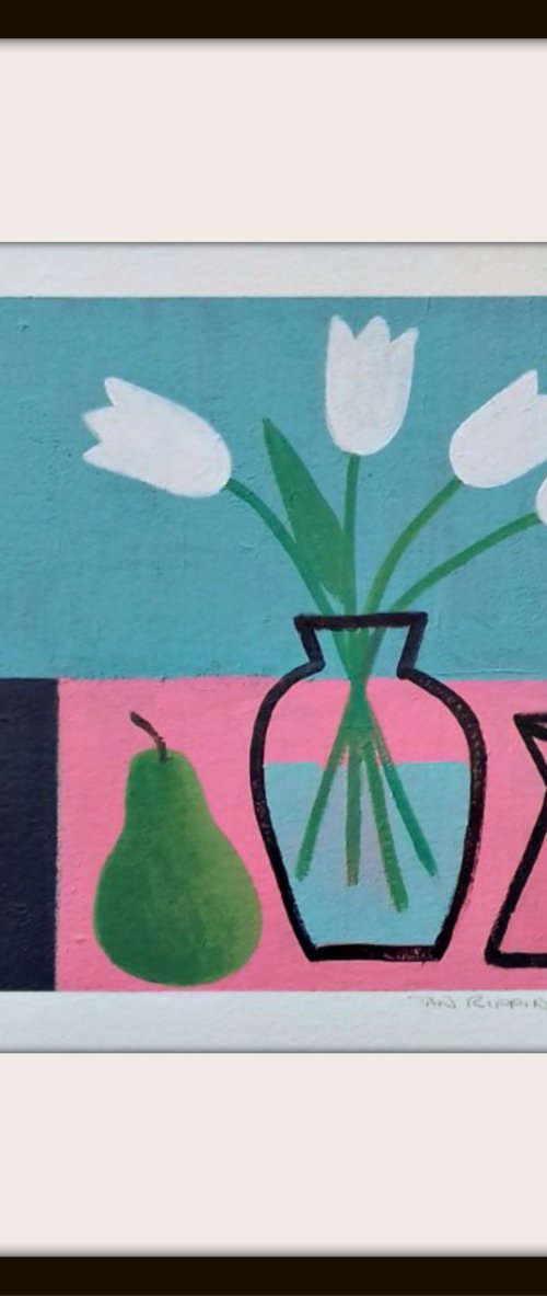 Four White Tulips by Jan Rippingham