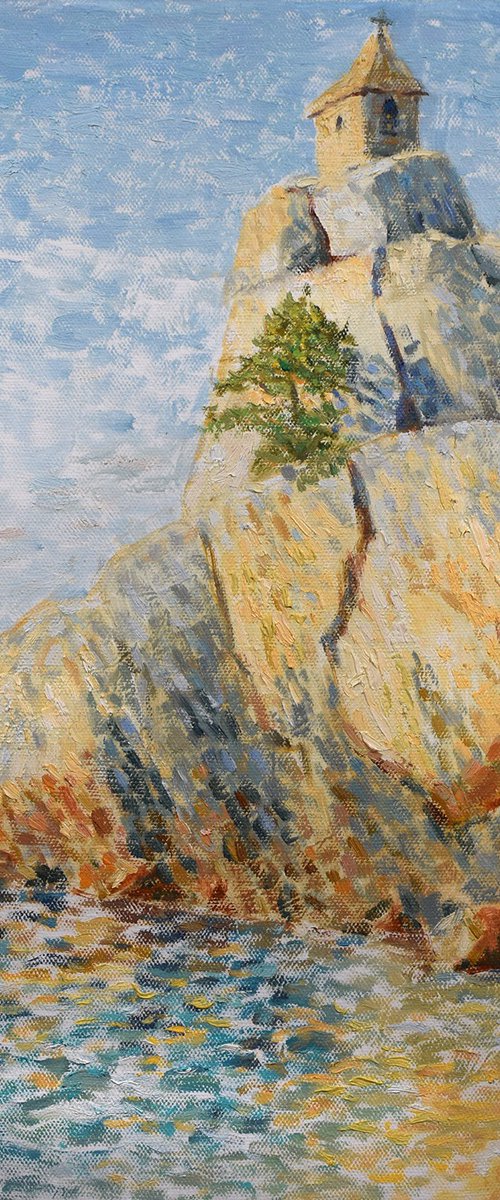 Chapel on the rocks Brittany by Gav Banns
