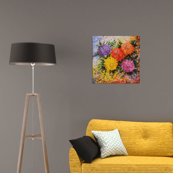 Original oil painting '' Floral fiesta''