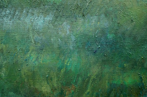 Twilight time. Green field