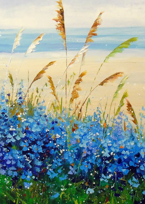 Nature's Harmony: Sea & Bloom by Olha Darchuk