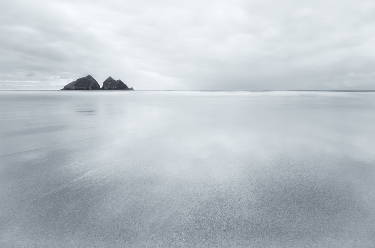 Impressionistic Landscape Photograph By Paul Nash, 24 X 16", Holywell Bay Simplicity Itself, Original Artwork