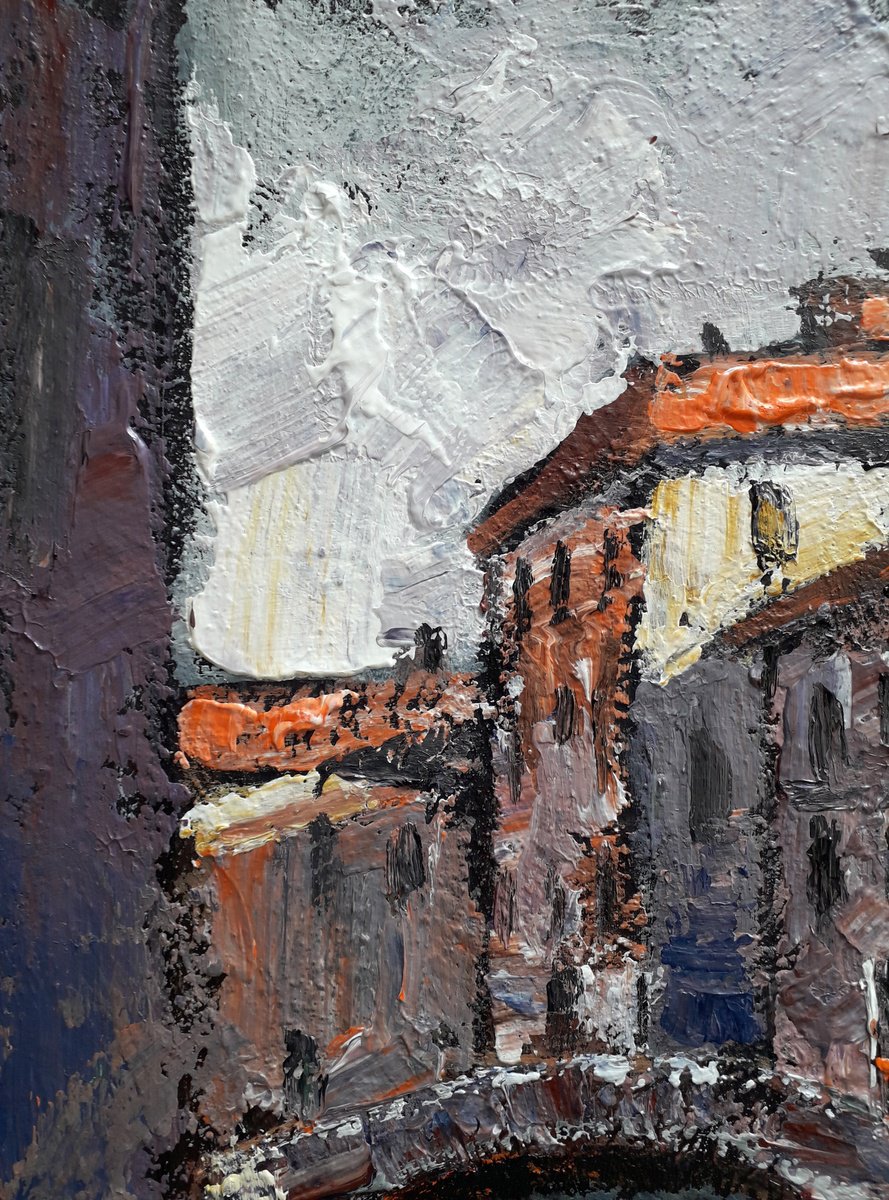 風景画 Alexander Zhilyaev 一点物 サイン Original Acrylic Painting - Light and Shadow of Venice by