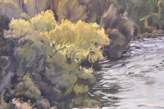 The Loire at Coubon, autumn light