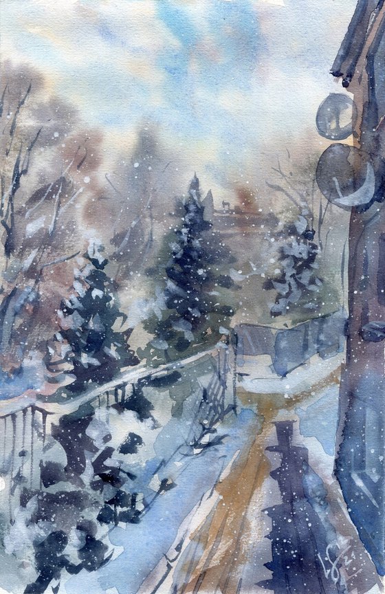 Snowy yard